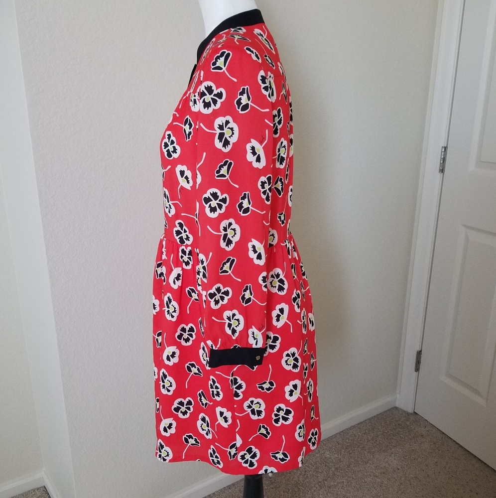 Juicy Couture Long Sleeve Floral Dress Size 4 - Picture 2 of 12